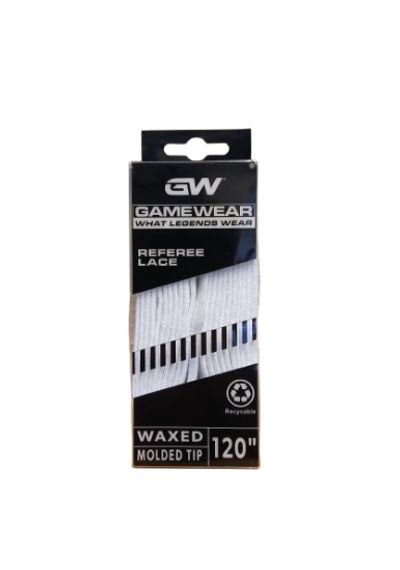 Game Wear Waxed Molded Tip Luistinnauha Referee White 6kpl/ltk